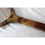 Vintage Wooden Racket by JS