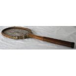 A vintage wooden tennis Wiliam Sykes Limited