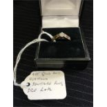 9 ct gold and diamond solitaire ring. Size L + 1/2