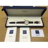 Raymond Weil gold plated self winding mechanical watch with box and paperwork.