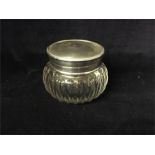 Hallmarked silver and cut glass jar Birmingham 1922