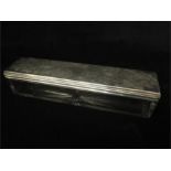 1850 London silver topped and cut glass trinket box by Frances Douglas