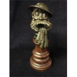 Old Bill', a brown patinated bronze radiator mascot after the design by Bruce Bairnsfather, signed