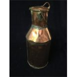 Copper flask with lid.