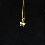 9ct gold necklace with butterfly pendant
