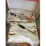 Cooper Brothers and Sons Ltd set of eight butter knives and eight knives.