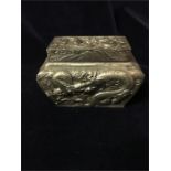 An Antique Oriental white metal box