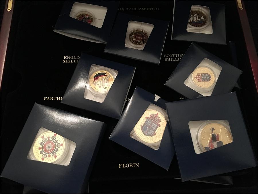 A boxed set of The Emblem series of pre-decimal and decimal coins by The Royal Mint, the coins are