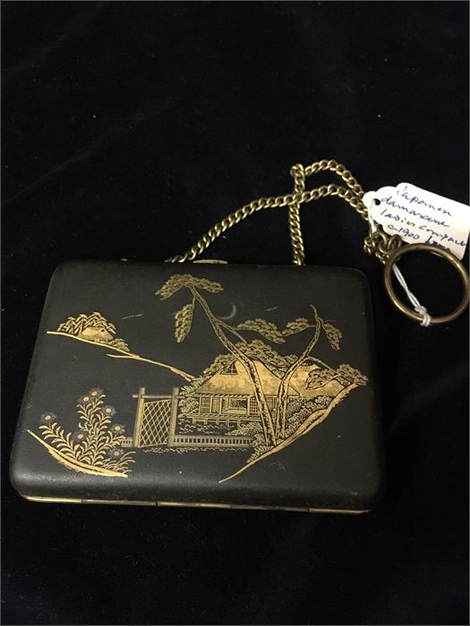 A Japanese damascene ladies compact c.1900