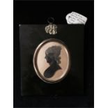 A very fine painted silhouette by William Alpost circa 1805.