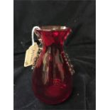 A Whitefriars ruby vase, 1964
