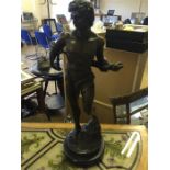 A Bronze of David, signed