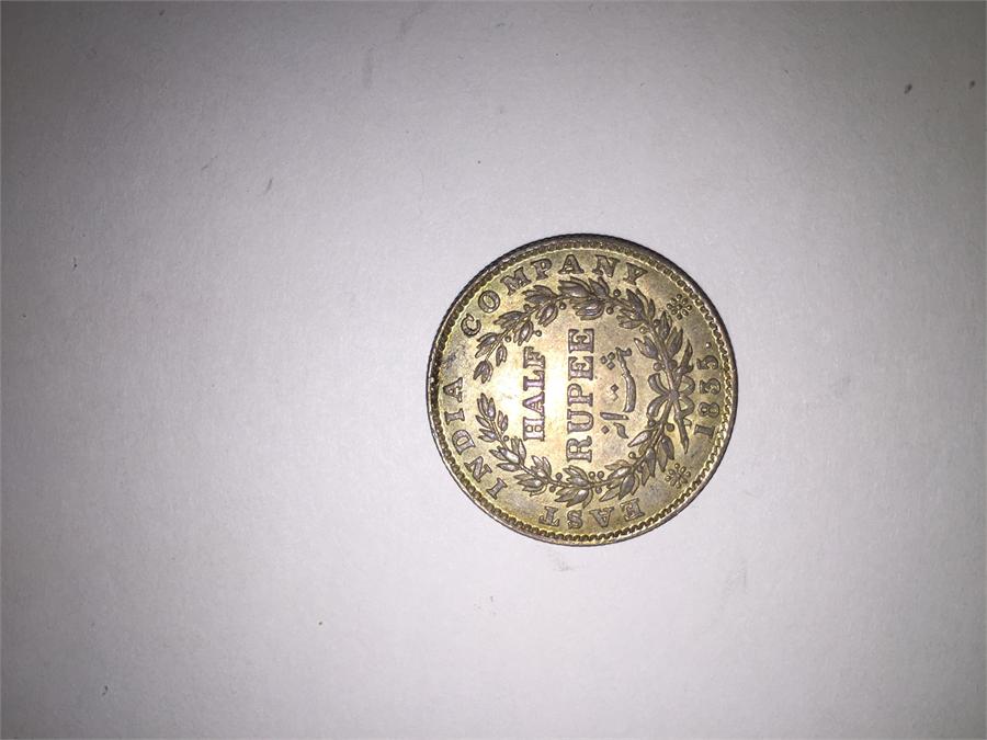1835 William IV (IIII) half rupee 1/2 rupee