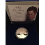 A Boxed Twenty First Birthday silver £5 crown HRH Prince Henry of Wales