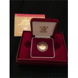 A 2002 gold proof half-sovereign