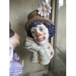 Lladro clown with blue hair No. 5542