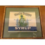 Framed label / commercial art of: Uncle Remus Brand Syrup