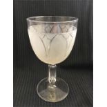 An antique rummer with frosted finish