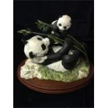 Franklin Mint panda figurine titled "Pride and Joy"