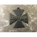WWI Anti German propaganda "Louvain" atrocity iron cross