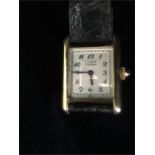 A Cartier Paris Vermeil Tank Quartz Argent 925 watch