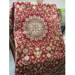 2.80 x2.00m Red ground Kashan Carpet