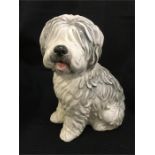 A ceramic Old English Sheepdog