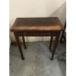 An oak card table