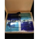 A Murano glass tray, boxed, as new.