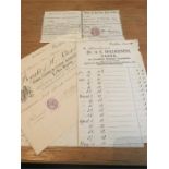 A selection of Windsor ephemera of receipts and orders etc