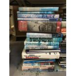 A very large selection of books about military ships, U-Boats and some additional military books.