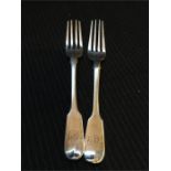 Pair of silver forks 1845-6