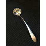 A silver ladle 24 g in weight, indestinct hallmark probably Exeter