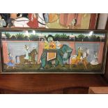 Rectangular landscape Indian print - framed