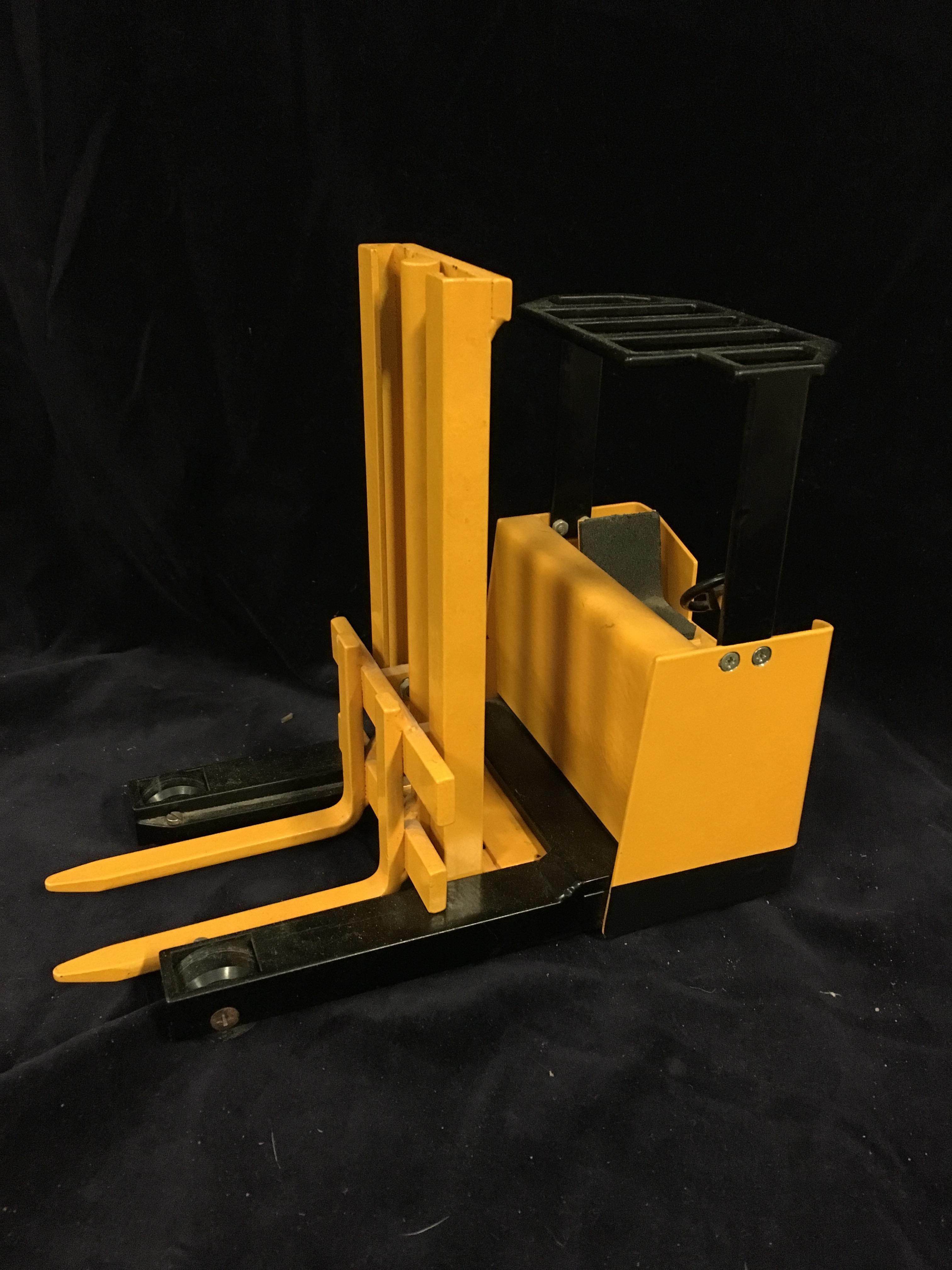 A scale forklift truck made by Caterpillar as a one off for design purposes