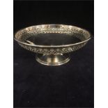 Tiffany & Co. sterling silver pierced and footed Bon Bon Dish. 1912 - 1913 pattern period. 410g