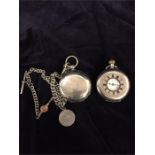 Two silver pocket watches