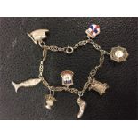 A silver charm bracelet