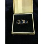 An 18ct gold, sapphire and diamond ring (Total weight 3.3g)