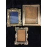 Three Vintage silver picture frames