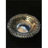 A silver bonbon dish hallmarked Birmingham 1825 (41g)