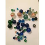 A large collection of marbles including antique ones.