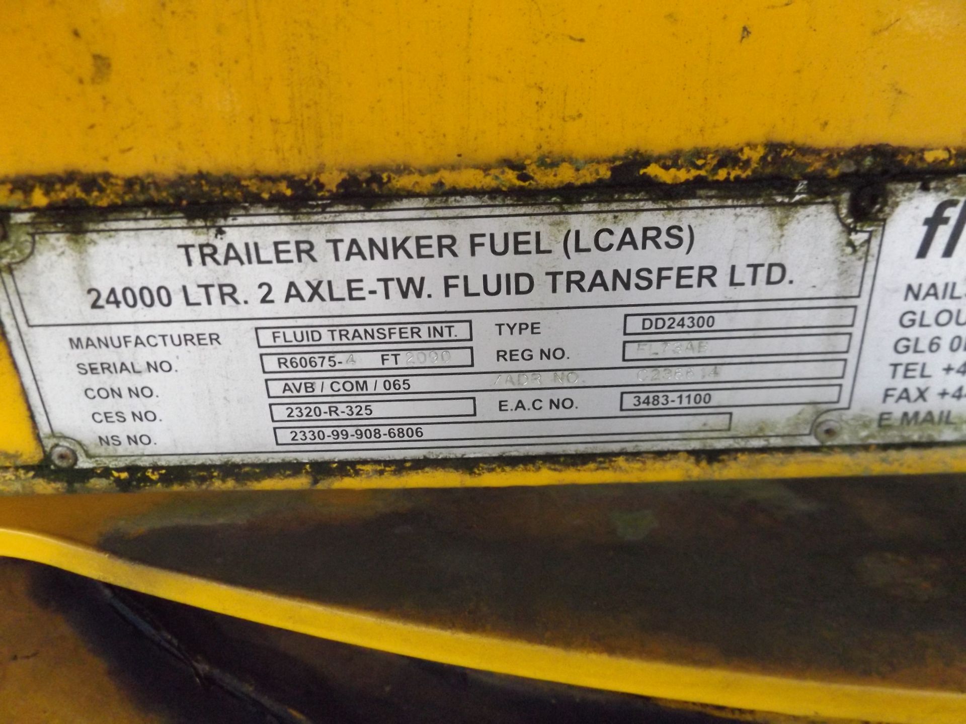 24000 Ltr Twin Axle Fluid Transfer Tanker Trailer - Image 13 of 15