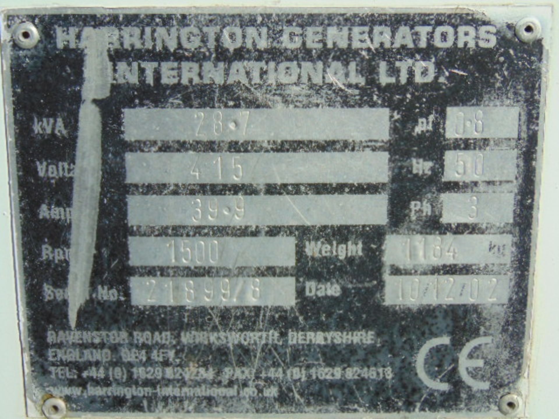 Harrington 28.7 KVA 3 phase Diesel Generator - Image 7 of 9