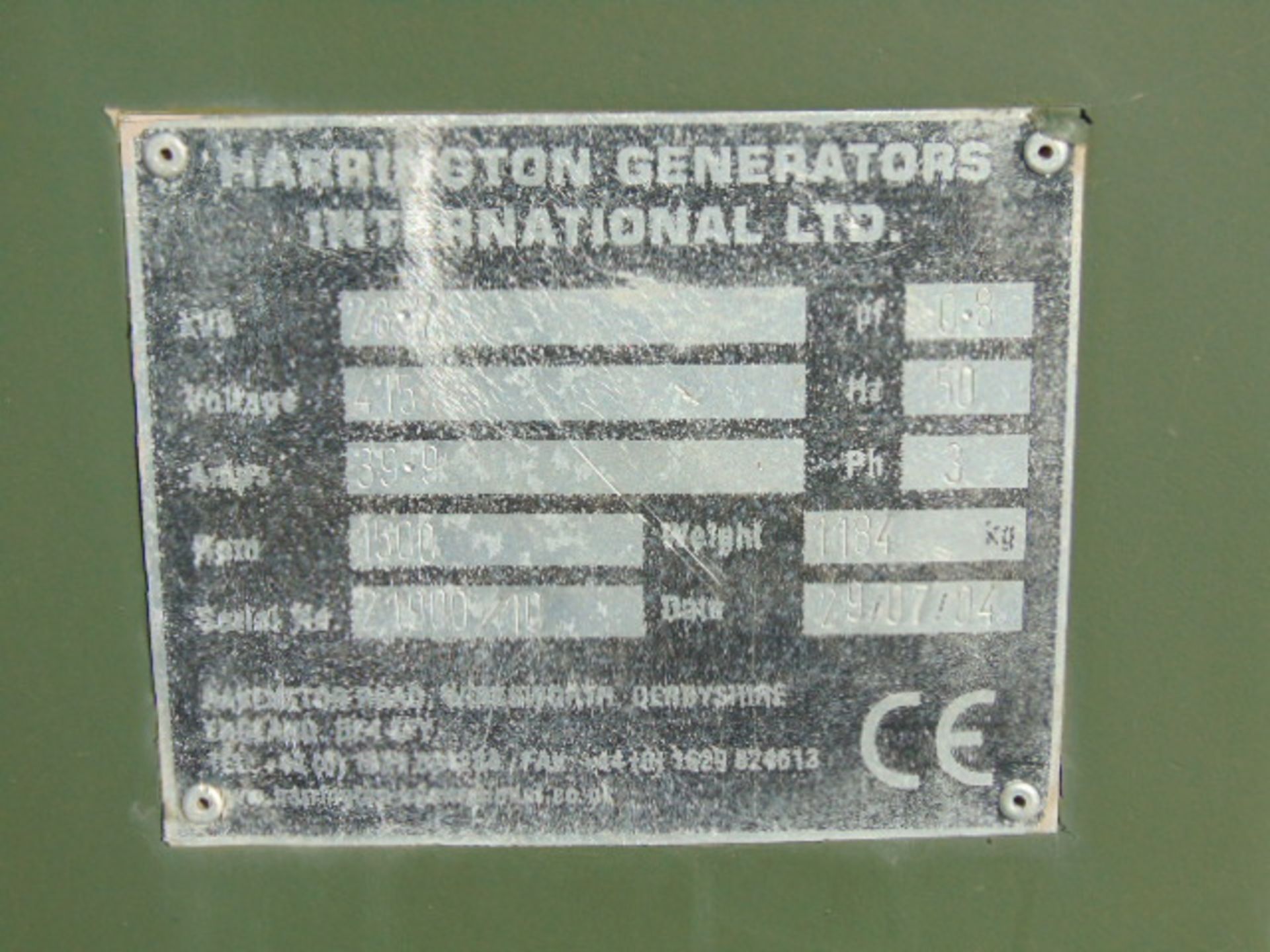 Harrington 28.7 KVA 3 phase Diesel Generator - Image 6 of 9