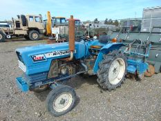 MITSUBISHI D1500 COMPACT TRACTOR WITH ROTAVATOR