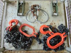 2 x Heavy Duty 8 Tonne Chain Assys and a Wire Rope Assy