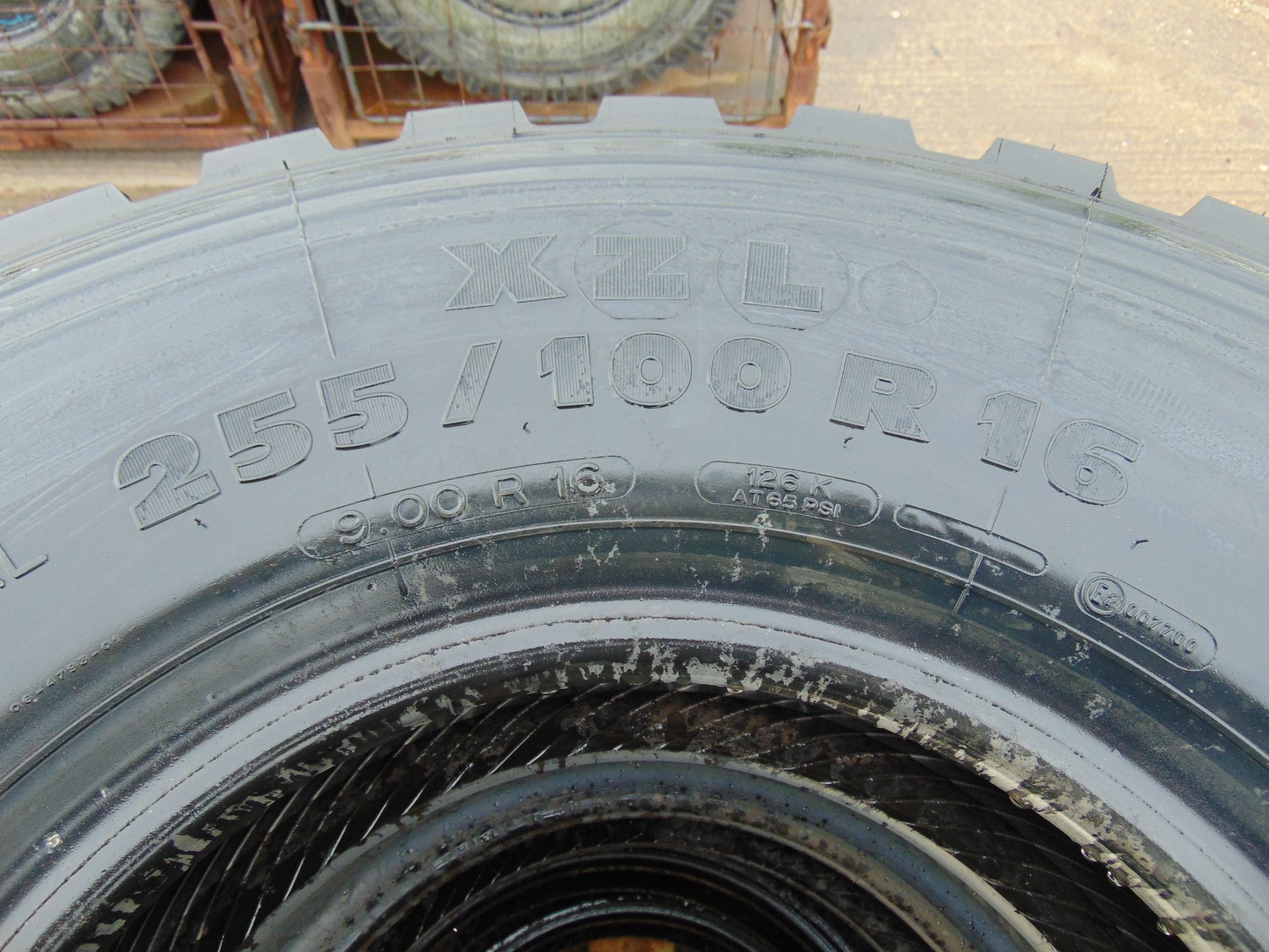 4 x Michelin XZL 255/100 R16 Tyres - Image 3 of 6