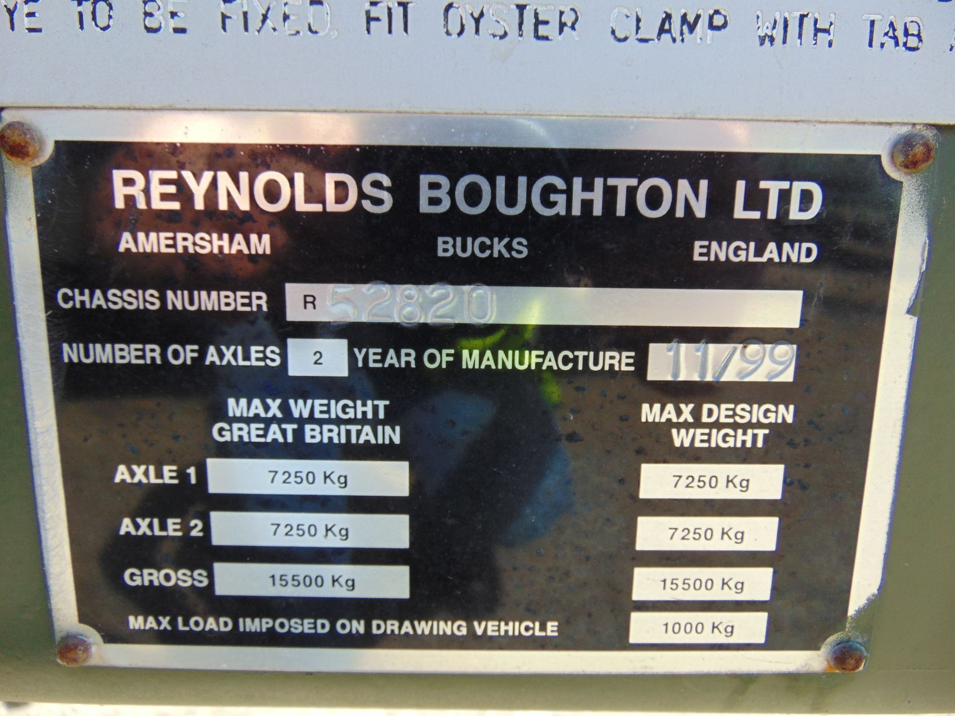 Ex Reserve Reynolds Boughton 15.5 Ton GVW High Mobility Trailer - Image 8 of 8