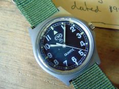 1 Genuine British Army, Unissued CWC quartz wrist watch